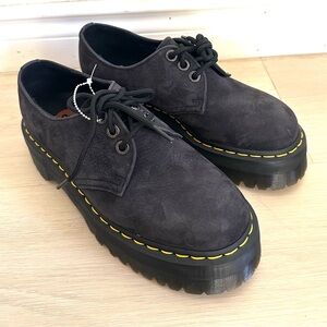 Dr Martens Loafers Platform Oxford Suede Leather Boot Shoes Men Size 8 Women 9